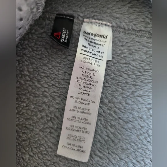 Patagonia Women's Re-tool Snap-T Fleece Pullover Grey Medium - Picture 5 of 6